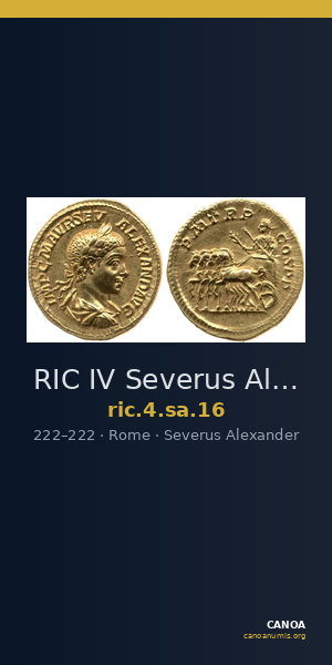 RIC IV Severus Alexander 16 — CANOA