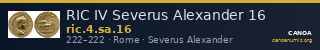 RIC IV Severus Alexander 16 — CANOA
