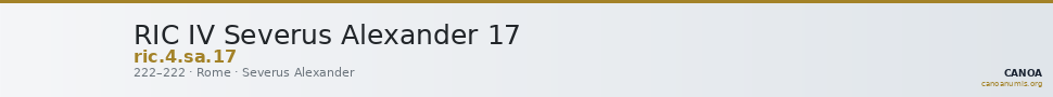 RIC IV Severus Alexander 17 — CANOA