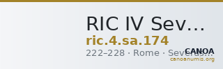 RIC IV Severus Alexander 174 — CANOA
