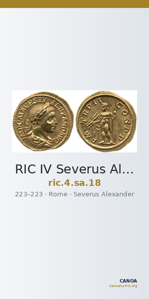 RIC IV Severus Alexander 18 — CANOA