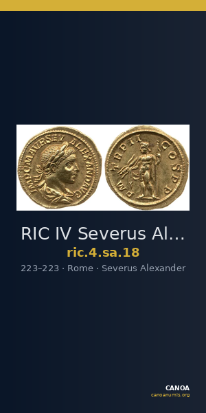 RIC IV Severus Alexander 18 — CANOA