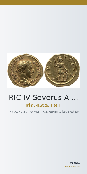 RIC IV Severus Alexander 181 — CANOA