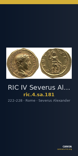 RIC IV Severus Alexander 181 — CANOA