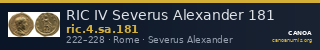 RIC IV Severus Alexander 181 — CANOA