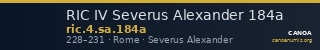 RIC IV Severus Alexander 184a — CANOA