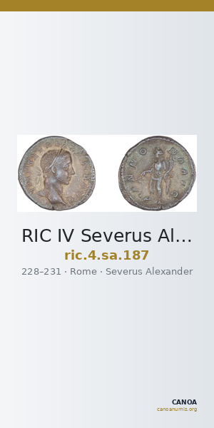 RIC IV Severus Alexander 187 — CANOA