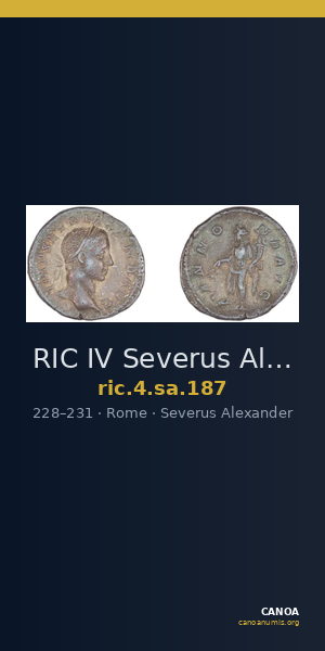 RIC IV Severus Alexander 187 — CANOA