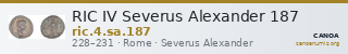 RIC IV Severus Alexander 187 — CANOA
