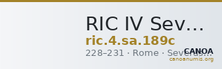 RIC IV Severus Alexander 189c — CANOA