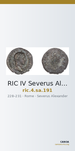 RIC IV Severus Alexander 191 — CANOA