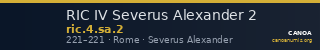 RIC IV Severus Alexander 2 — CANOA