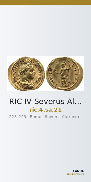 RIC IV Severus Alexander 21 — CANOA