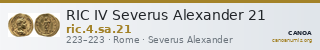 RIC IV Severus Alexander 21 — CANOA