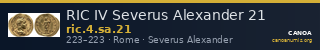 RIC IV Severus Alexander 21 — CANOA