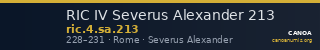 RIC IV Severus Alexander 213 — CANOA