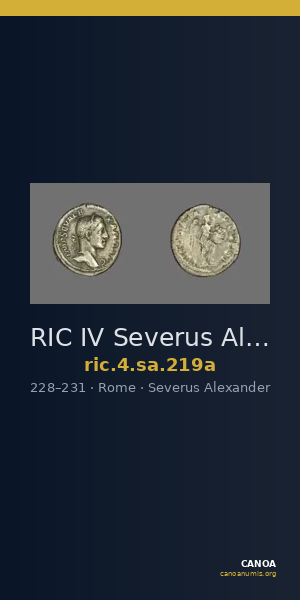 RIC IV Severus Alexander 219a — CANOA