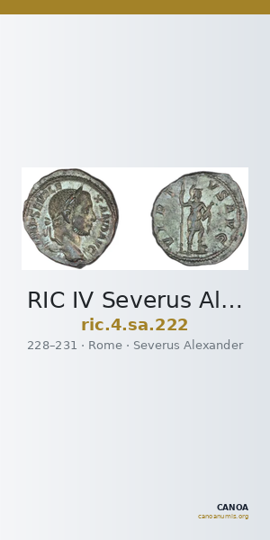 RIC IV Severus Alexander 222 — CANOA