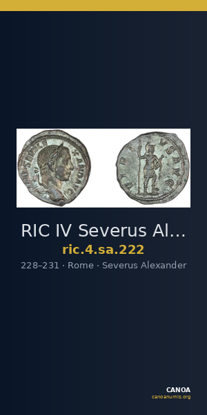 RIC IV Severus Alexander 222 — CANOA