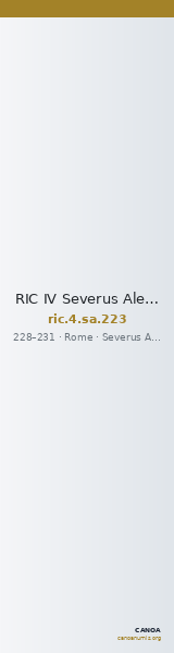 RIC IV Severus Alexander 223 — CANOA