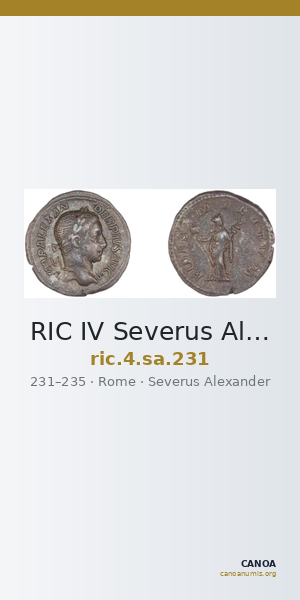 RIC IV Severus Alexander 231 — CANOA