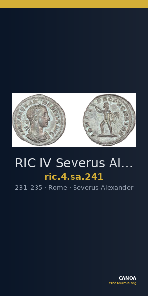RIC IV Severus Alexander 241 — CANOA