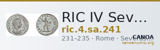 RIC IV Severus Alexander 241 — CANOA