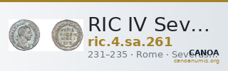 RIC IV Severus Alexander 261 — CANOA