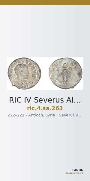 RIC IV Severus Alexander 263 — CANOA