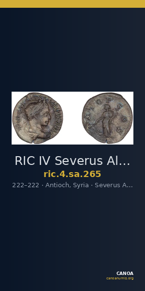RIC IV Severus Alexander 265 — CANOA