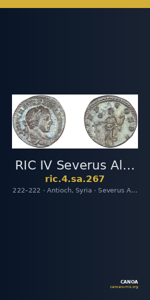 RIC IV Severus Alexander 267 — CANOA
