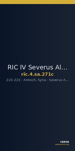 RIC IV Severus Alexander 271c — CANOA