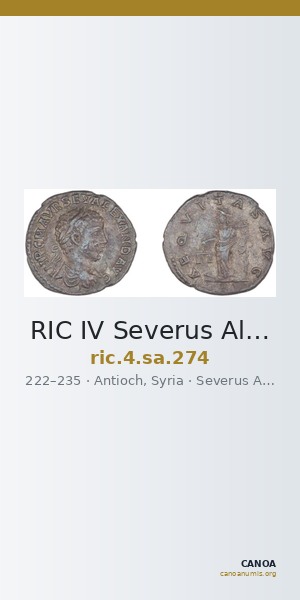 RIC IV Severus Alexander 274 — CANOA