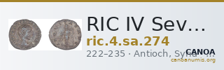 RIC IV Severus Alexander 274 — CANOA