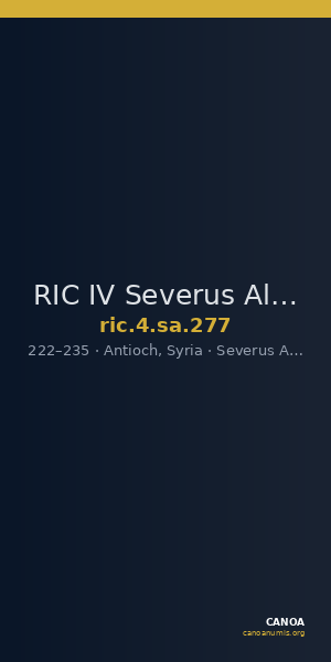 RIC IV Severus Alexander 277 — CANOA