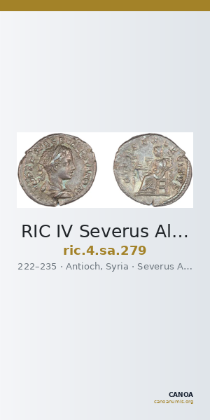 RIC IV Severus Alexander 279 — CANOA