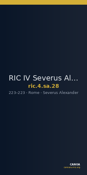 RIC IV Severus Alexander 28 — CANOA
