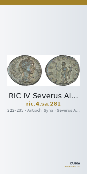 RIC IV Severus Alexander 281 — CANOA
