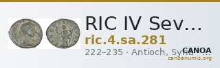 RIC IV Severus Alexander 281 — CANOA