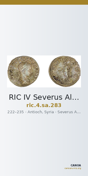 RIC IV Severus Alexander 283 — CANOA