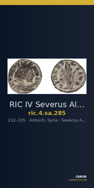 RIC IV Severus Alexander 285 — CANOA