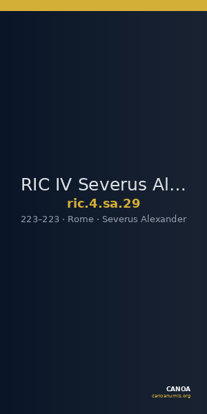 RIC IV Severus Alexander 29 — CANOA
