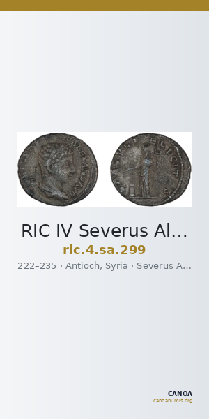 RIC IV Severus Alexander 299 — CANOA