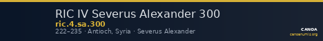 RIC IV Severus Alexander 300 — CANOA