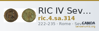 RIC IV Severus Alexander 314 — CANOA