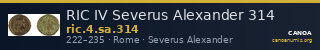 RIC IV Severus Alexander 314 — CANOA