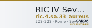 RIC IV Severus Alexander 33 (aureus) — CANOA