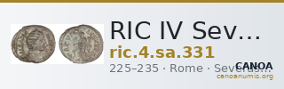 RIC IV Severus Alexander 331 — CANOA