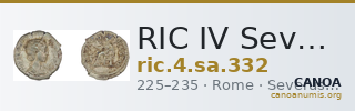RIC IV Severus Alexander 332 — CANOA