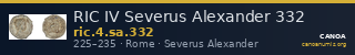 RIC IV Severus Alexander 332 — CANOA